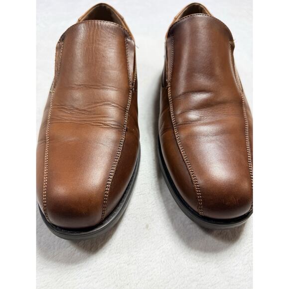 Florsheim Men\'s Medfield Bike Toe Slip Loafer Dress Shoe, Cognac, Size 9.5 EEE main image 9